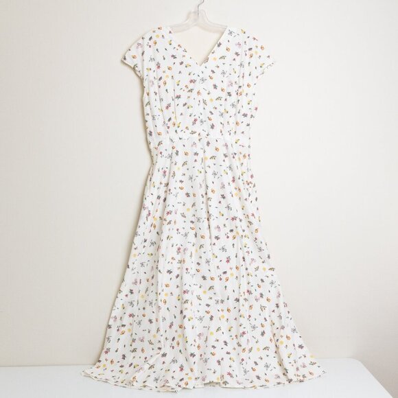 ✨ Uniqlo x Ines de la Fressange Dress Floral Sleeveless Flare Summer White - Picture 3 of 15